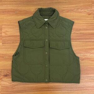 H&M Khaki Quilted Vest